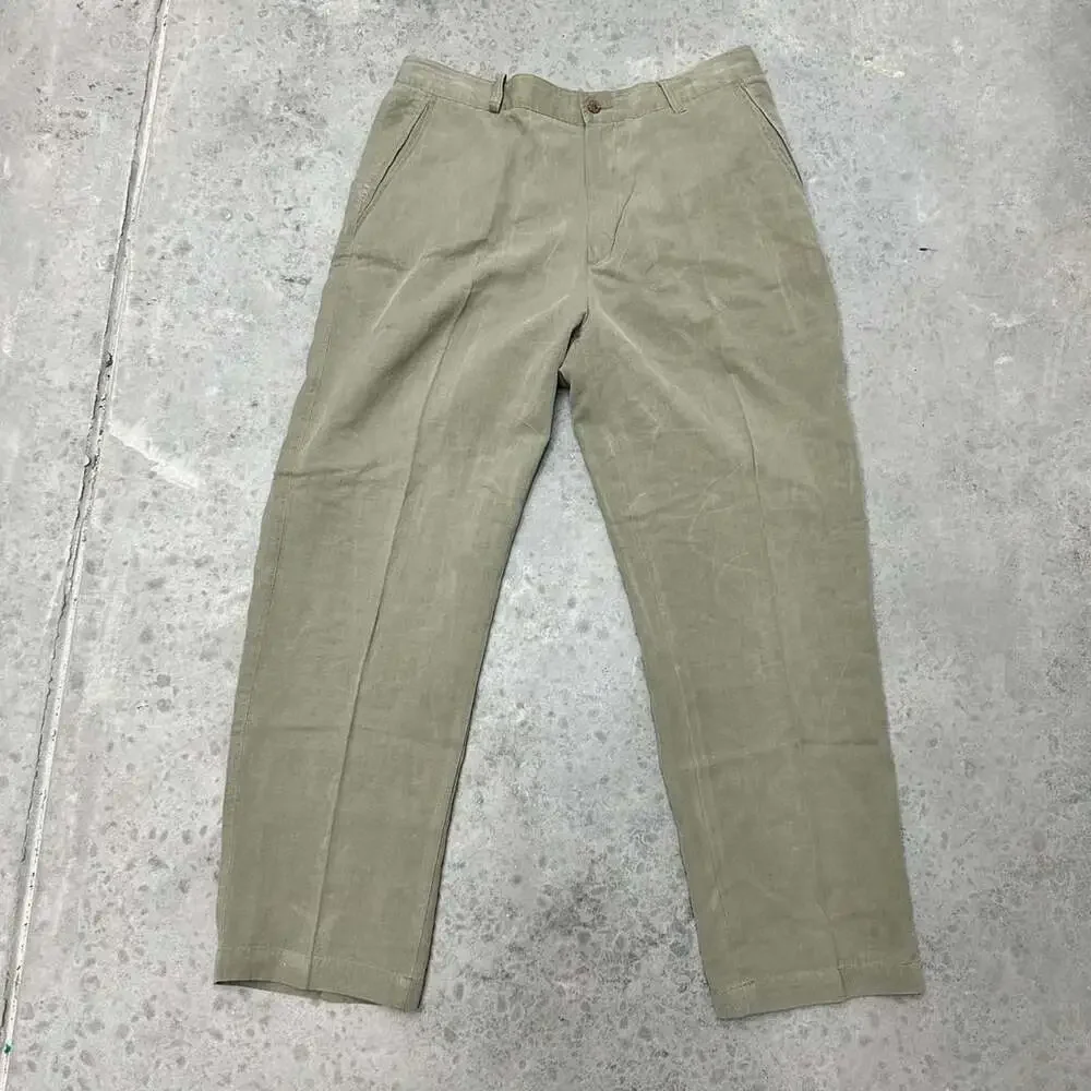 Tommy Bahama Silk Linen Flat Front Trousers - 36x30”